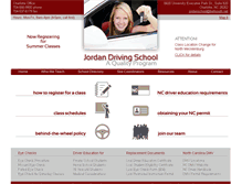 Tablet Screenshot of jordandrivingschoolcharlotte.com